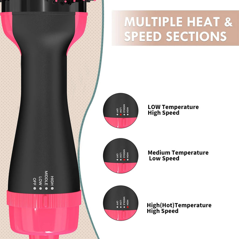Escova Secadora 3 em 1 LisasPro 💨 1000W | Seca, Modela e Dá Volume | Efeito Profissional em Casa