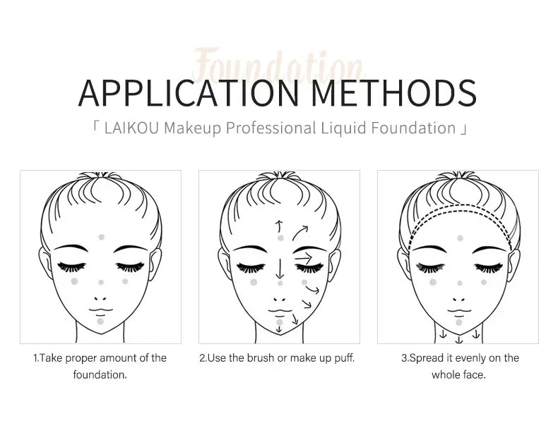 Base LAIKOU 30ml – Acabamento Profissional, Hidrata e Ilumina, Make de Longa Duração
