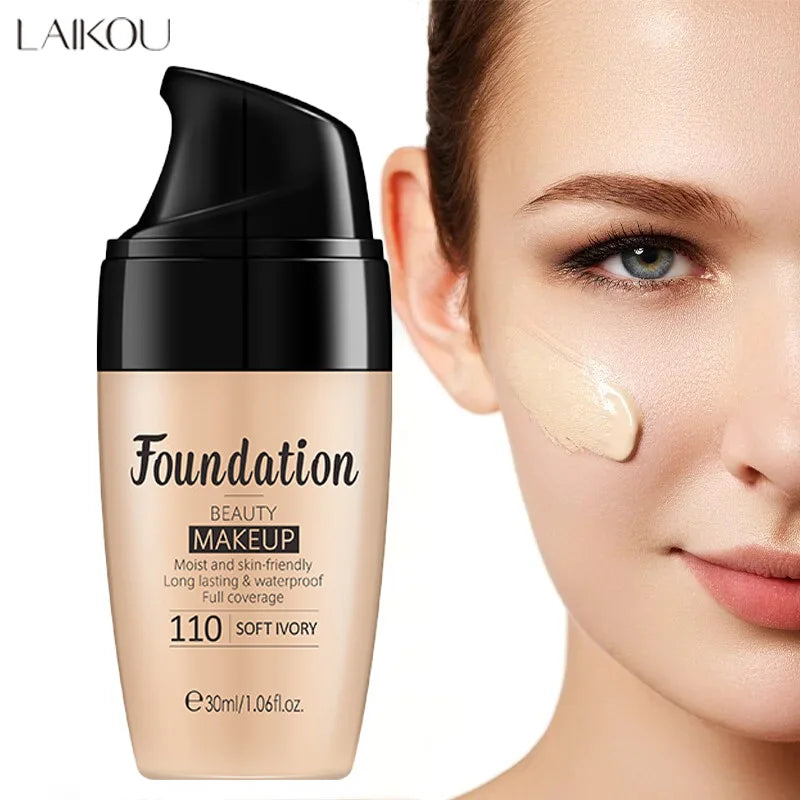 Base LAIKOU 30ml – Acabamento Profissional, Hidrata e Ilumina, Make de Longa Duração