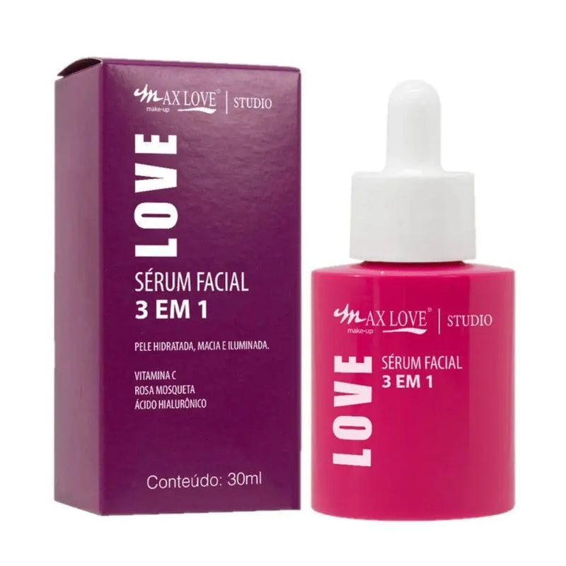 Kit Sérum Facial 3 em 1 com Vitamina C da Max Love