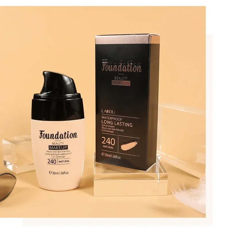 Base LAIKOU 30ml – Acabamento Profissional, Hidrata e Ilumina, Make de Longa Duração