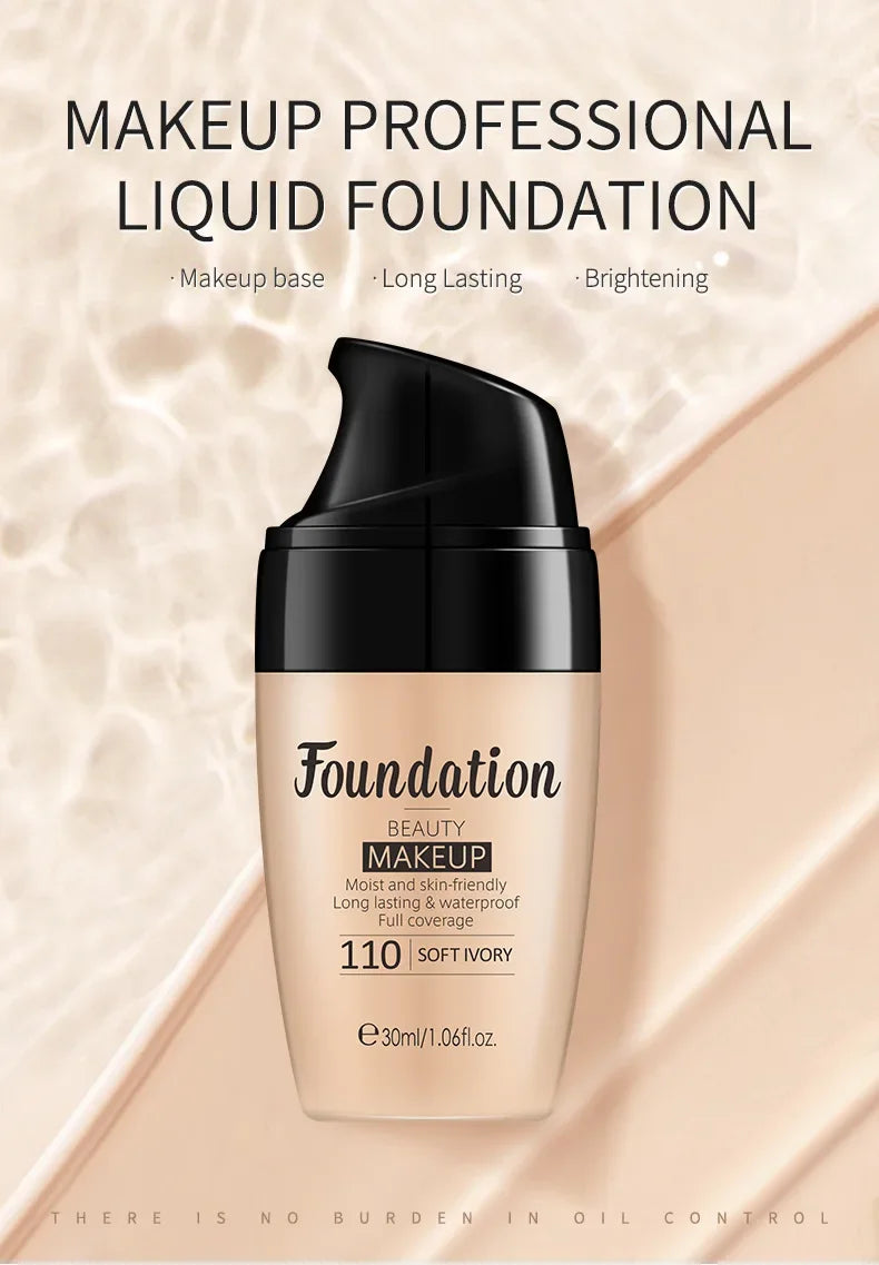 Base LAIKOU 30ml – Acabamento Profissional, Hidrata e Ilumina, Make de Longa Duração